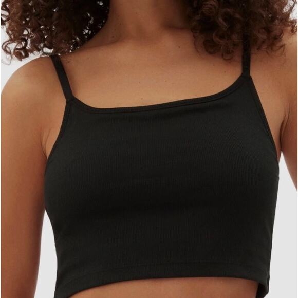 GAP Other - Gap Body Bralette XS Black Cotton Rib Lounge Athleisure Stretch NEW NWT